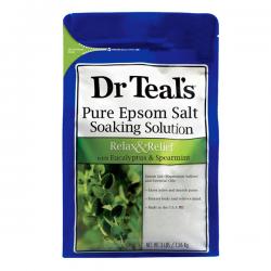 닥터틸즈 퓨어 엡솜 솔트 소킹 솔루션 Eucalyptus And Spearmint 1.36kg