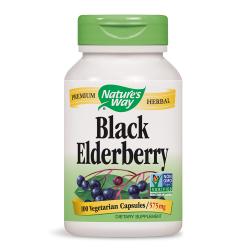Nature's Way 블랙 엘더베리 575mg 베지테리안 캡슐, 100개입, 1개