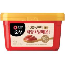 청정원순창 100% 현미 골드 태양초 덜매운 고추장 1kg 1개