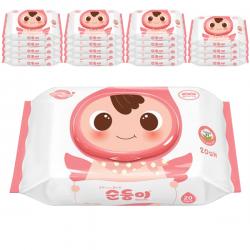 순둥이 베이직 무향 엠보싱 휴대용 유아물티슈 캡형 20매 20팩