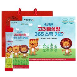 정원삼 6년근 고려홍삼정 365 스틱 키즈 30포 + 쇼핑백 10ml