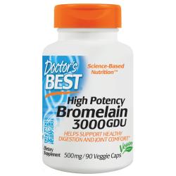 닥터스베스트 하이 포텐시 브로멜라닌 3000GDU 500mg 베지 캡, 90개입, 1개