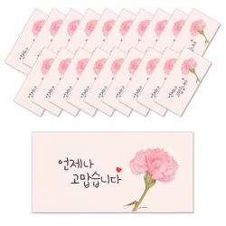 투영디자인 카네이션 용돈봉투 언제나 고맙습니다 20매입