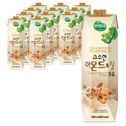 연세우유 고소한 아몬드 앤 잣 두유 1000ml 12개입
