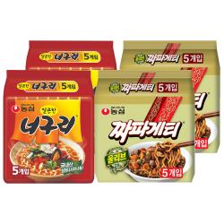 농심 짜파게티 10p + 얼큰한 너구리 10p 20개입