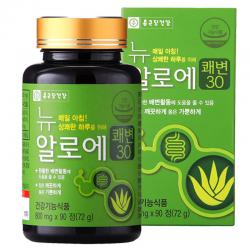종근당건강 뉴 알로에 쾌변 30, 90정, 1개