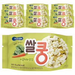 베베쿡 쌀쿵 쌀과자 시금치와 당근 10개