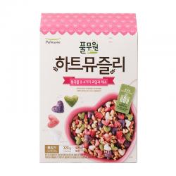 풀무원 하트뮤즐리 통곡물 앤 4가지 과일과 채소 시리얼 320g 1개