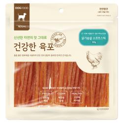굿데이 건강한육포 반려견간식 대용량 300g 닭가슴살 소프트스틱 1개