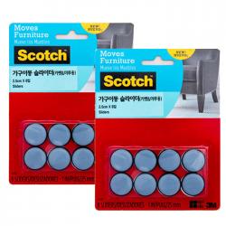 3m 스카치 가구이동 슬라이더 카펫 앤 마루용 8p 2개입