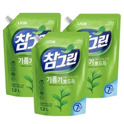 참그린 녹차 뽀드득 주방세제 1.2kg 3개