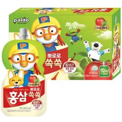 팔도 뽀로로 홍삼쏙쏙 어린이음료 100ml 사과매실 10개입
