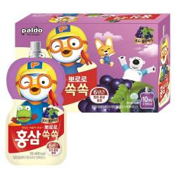 팔도 뽀로로 홍삼쏙쏙 어린이음료 100ml 포도블루베리 10개입