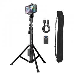셀루미 Into 하이엔드 2in1 블루투스 삼각대 셀카봉 130cm 블랙 + 리모컨 Vct 188 삼각대 셀카봉 Into Yt1688 리모컨 