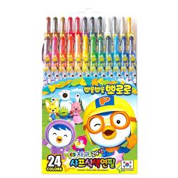 지구화학 뽀롱뽀롱뽀로로 지구 샤프식 색연필 24색