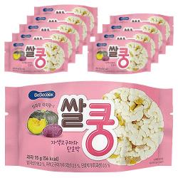 베베쿡 쌀쿵 쌀과자, 10개, 자색고구마, 단호박 혼합맛