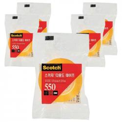 스카치 다용도 테이프 550 리필 18mm X 20m 단일색상 5개