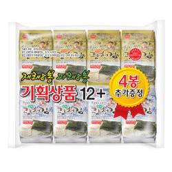 들기름을 발라 더 고소한 달인 김병만의 광천김 4g 재래김 8p + 파래김 8p 1세트