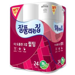 잘풀리는집 더 도톰한 3겹 퀼팅 롤화장지 3 0m 24롤 1개