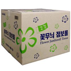 푸르미 2겹 꽃무늬 점보롤 16롤 1박스