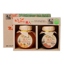 제주이야기 미인 화이바 꼬마 액상차 2종 선물세트, 한라봉차 200g + 오미자차 200g, 1세트