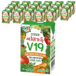 정식품 건강담은 야채가득 야채즙 V19, 145ml, 24팩