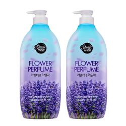 샤워메이트 플라워퍼퓸 바디워시 라벤더&라일락 900ml 2개