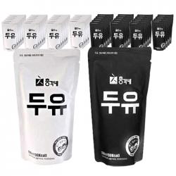 총각네 검은콩 두유 혼합 패키지 무가당두유 20p + 담백한맛두유 20p 1세트