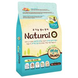 네츄럴오 유기농쌀과 연어 애견사료 6kg 1개