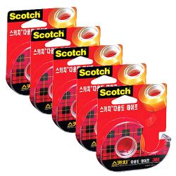 스카치 3m 다용도 셀로판테이프 디스펜서 581 18 Mm X 15 M 단일색상 5개