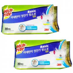 스카치브라이트 베이직 정전기 청소포 대형 30p 2개입