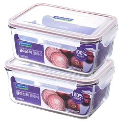 글라스락 퍼플에디션 직사각 밀폐용기 1900ml 2개입 단품
