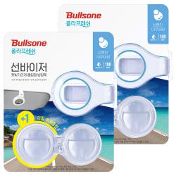 불스원 폴라패밀리 선바이저 방향제 본품 + 리필 아쿠아향, 2세트