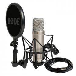 Rode 카디오이드 컨덴서 마이크 + 쇼크마운트 + 케이블 Nt1 A