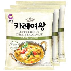 청정원 카레여왕 치즈 앤 코코넛, 108g, 3개