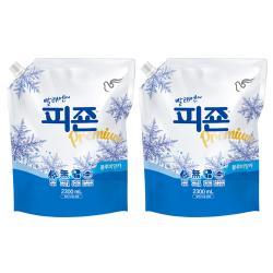 피죤 프리미엄 섬유유연제 블루비앙카 리필 2300ml 2개