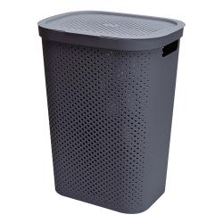 샤바스 샤론 펀칭 세탁물 보관함 60l 차콜 1개