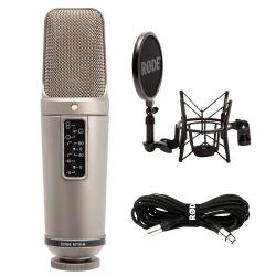 Rode 멀티 패턴 컨덴서 마이크 + 쇼크마운트 + 케이블 Nt2 A