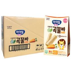 일동후디스 아이밀냠냠 구워만든 순곡물바 당근 6개