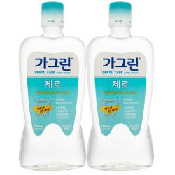 가그린 제로 구강청결제 1200ml 2개