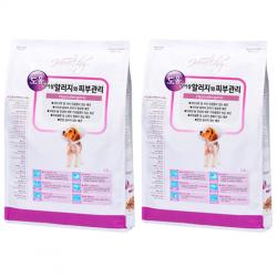 에임헬씨 전연령용 식이성 알러지와 피부관리 도움 애견사료 1.8kg 2개
