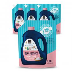 답이답이다 베이킹소다 액체세제 리필, 4개, 1.8L