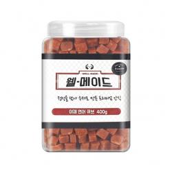 웰메이드 강아지 수제간식 400g 야채연어큐브맛 1개