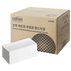 쿠팡 브랜드 코멧 깨끗한 2겹 무형광 핸드타올 100매 50개