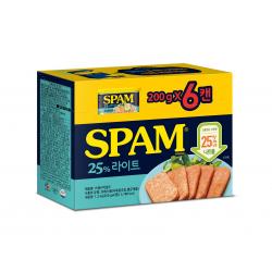 스팸 25% 라이트 햄통조림, 200g, 6개