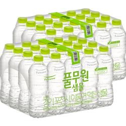 풀무원샘물 무라벨 생수, 40개, 500ml