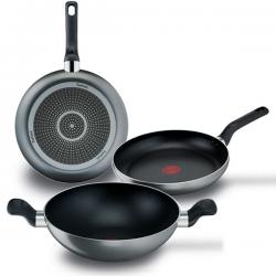 테팔 매트 그레이 프라이팬 세트 3p 혼합색상 프라이팬 24cm + 28cm + 볶음팬 28cm