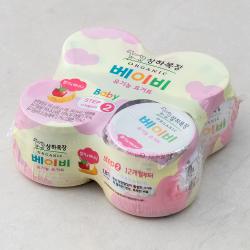 상하목장 베이비 유기농 요거트 딸기 바나나, 85g, 4개입
