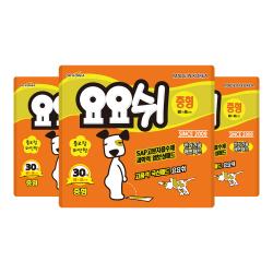 요요쉬 반려견용 배변패드 플로랄 와인향 30매 중형, 3개