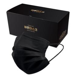 바른 일회용 마스크 블랙 50개입 1개